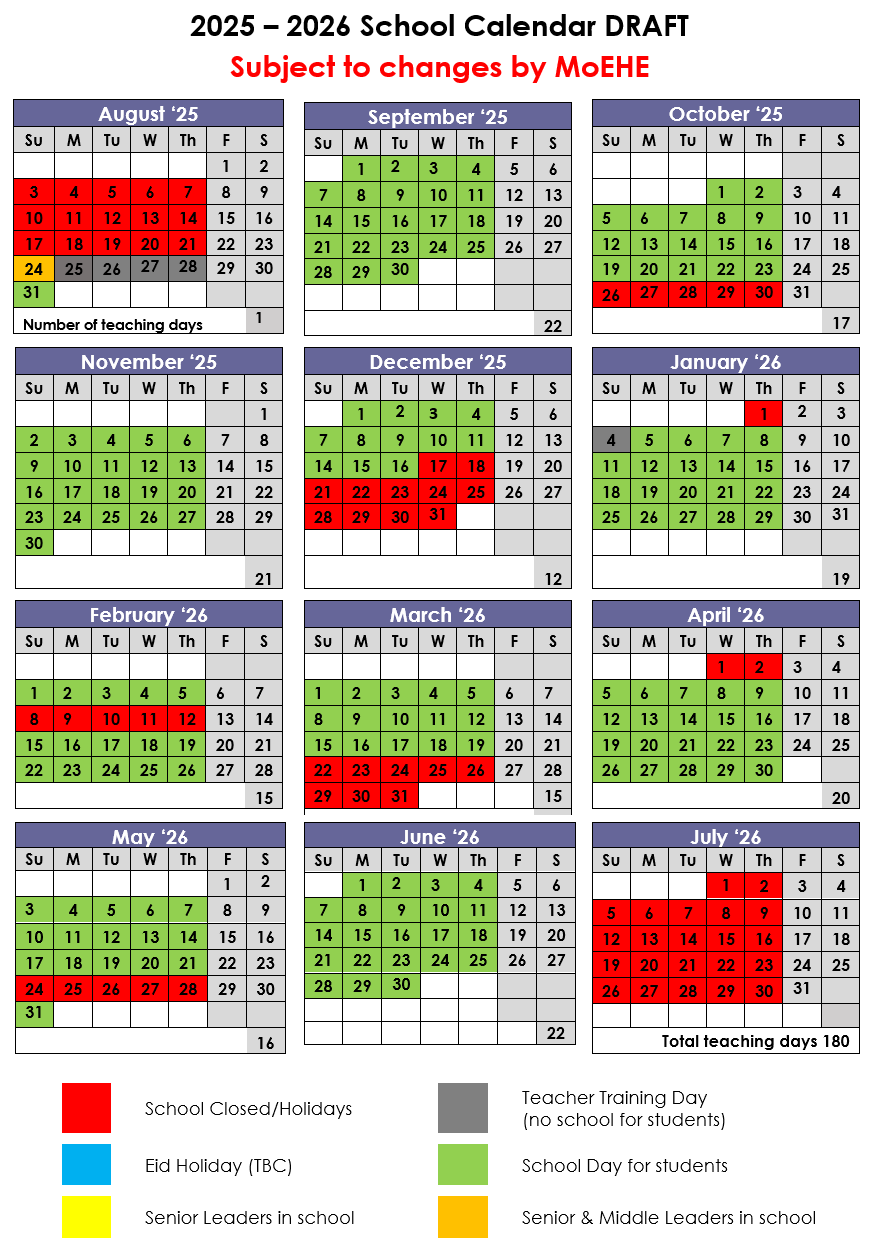 DRAFT Term Dates 2025-2026